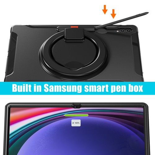 Shockproof Heavy Duty Handle Stand Case Cover for Samsung Tab S8 Ultra/S9 Ultra - Picture 10 of 14