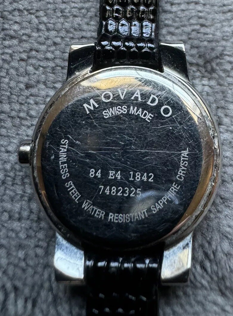 Movado 84 E4 1842 Black Dial Womens Watch Sapphire Crystal  display picture 2