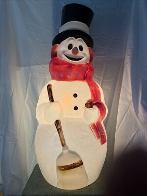 Vintage Empire Snowman Blow Mold Large Christmas Decoration 42