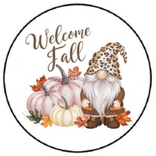 WELCOME FALL GNOME ENVELOPE SEALS LABELS STICKERS PARTY FAVORS