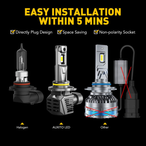 2/4X AUXITO H7 H11 9005 9006 LED Headlight Globes Bulb H/L Beam 32000LM Brighter - Picture 4 of 39