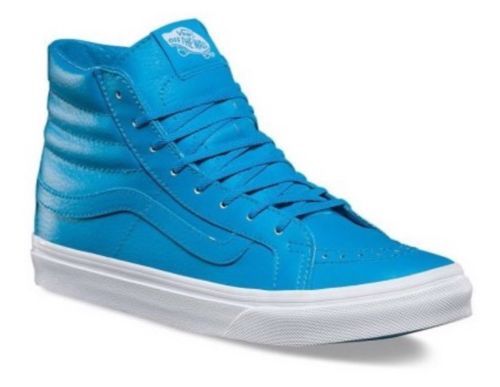 neon blue high top vans