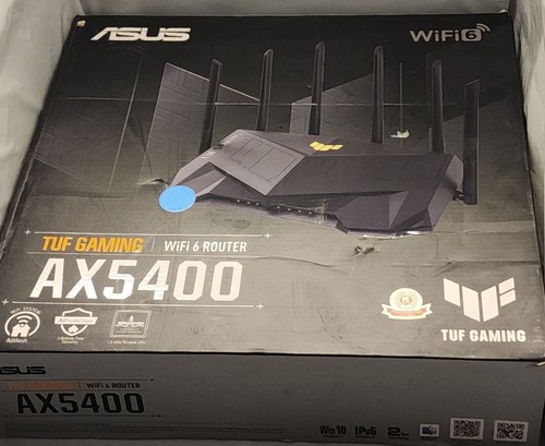 Asus AX5400 Black 2.4 Ghz Ethernet Port Dual Band Wi-Fi 6 TUF Gaming Router - Picture 3 of 11