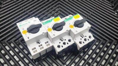 Lot of 3 Eaton Moeller PKZM0-1-C, PKZM0-4, PKZM0-0,25 Motor Starters