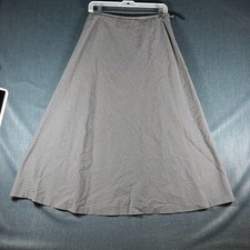 Talbots Womens A-Line Skirt Size 10P Multicolor Check Cotton Lined Side Zip