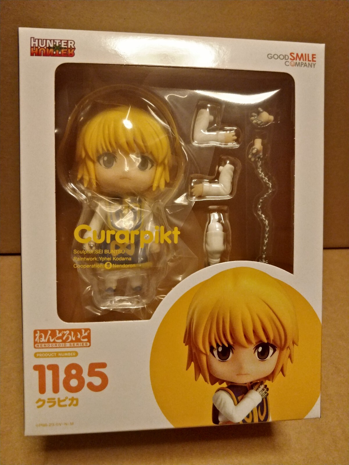 OFFICIAL HUNTER X HUNTER KURAPIKA NENDOROID #1185 FIGURE - NEW SEALED + BONUS
