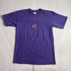 VTG T-Shirt Mens Medium Purple Embroidered Hawaii Waimea Valley Single Stitch *