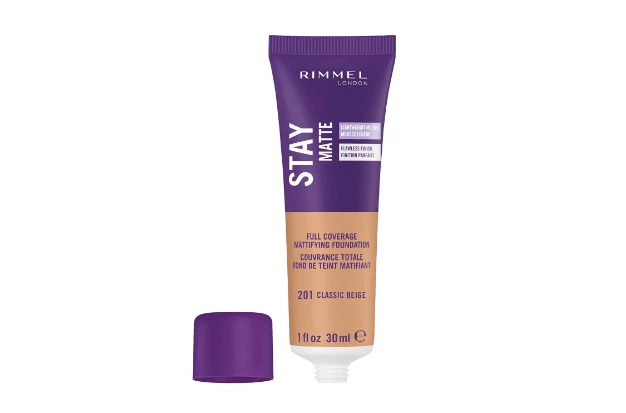 Rimmel London Stay Matte Liquid Mousse - 201 Classic Beige - Foundation 1oz - Image 2 of 4