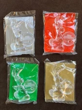 1992 Energizer Bunny Limited Edition Christmas Ornament Set of 4, Clear Plastic