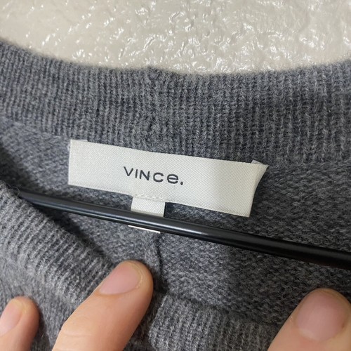 Vince Dress Womens Size XS Raglan Crew Sweater Grey Wool Cashmere Long Sleeve - Picture 6 of 9