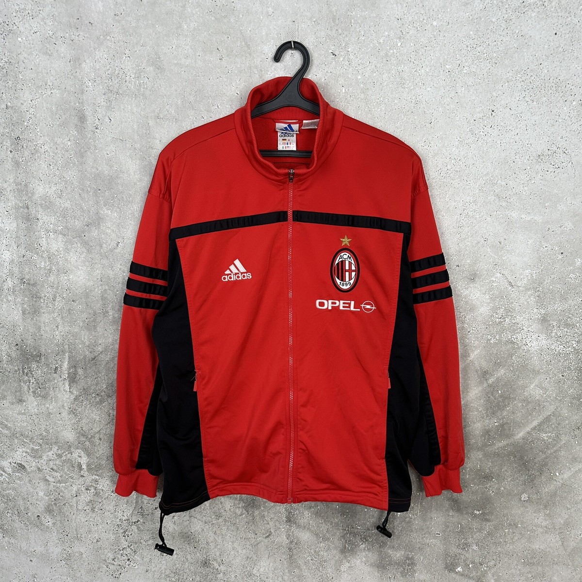 AC MILAN 2000 2001 TRAINING FOOTBALL JACKET ADIDAS TRACK TOP - Main Image