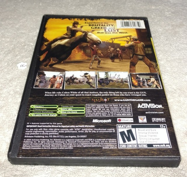 Gun Microsoft Xbox Video Game Complete eBay
