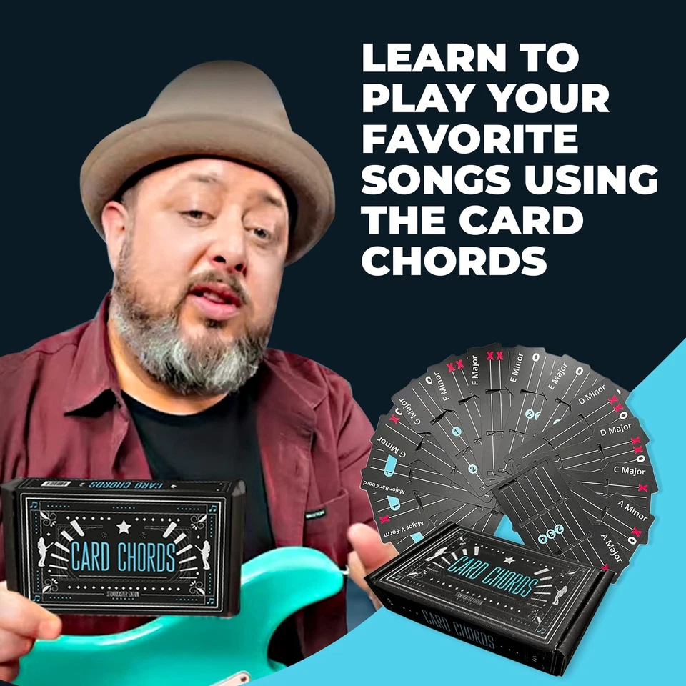 Learn Guitar in Minutes Card Chords (Strat Edition) GUITAR CHORDS allow you t... - Image 2 of 4