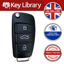 AUDI 3 Button Remote Car Key Fob Case Shell For A3 A4 A6 A8 TT Q6 Q7 Quattro