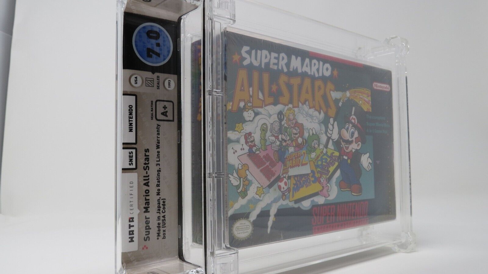 Jogo Super Mario All Stars + Super Mario World Original - SNES - Sebo dos  Games - 10 anos!