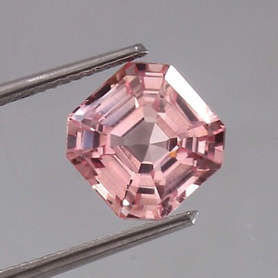 Natural Flawless Ceylon Padparadscha Sapphire Asscher Cut Loose Gemstone 4.95 Ct