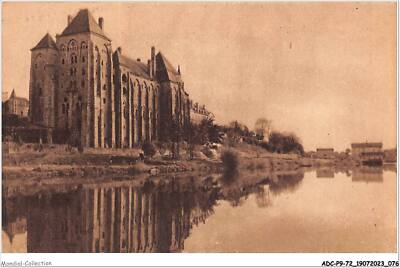 ADCP9-72-0848 - the abbey of SOLESMES - view from the right bank of the sarthe