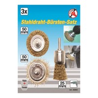 BGS-50903 DrahtbüRsten-Satz FüR Bohrmaschinen 3-Tlg.