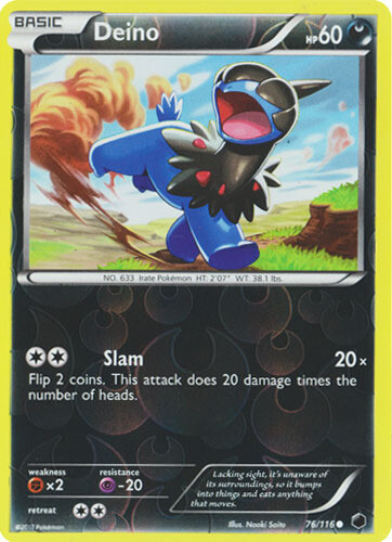 Pokemon - Deino - 76/116 - Common - Reverse Holo - Plasma Freeze - NM