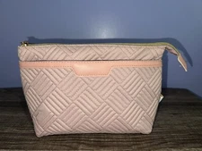 Wandf Cosmetic Makeup Toiletry Bag With Zipper Wet Pocket— Pink