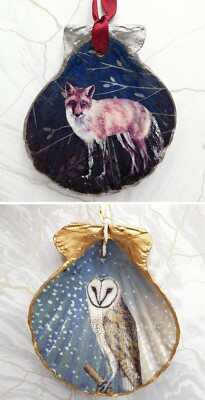 Handgefertigter Weihnachtsschmuck - Tierschmuck - Muschel Weihnachtsschmuck 