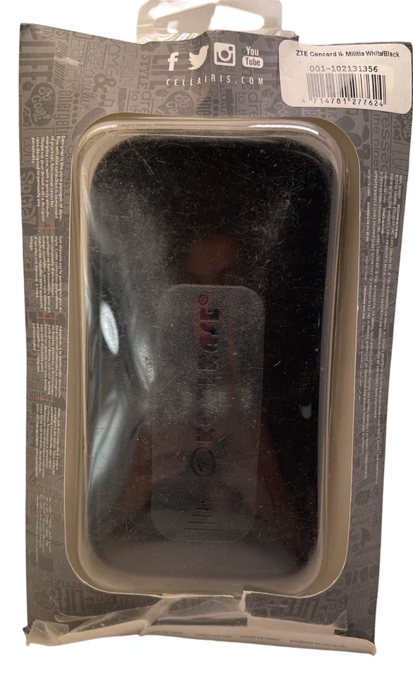 Cellairis Phone Case with Stand for ZTE Concord II, Militia Black/Black - Image 3 of 4