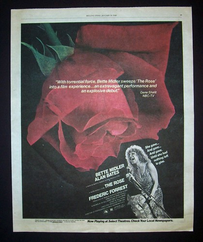 Bette Midler The Rose 1980 Poster Type Advert, Promo Ad