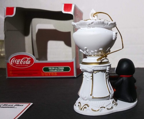 Vintage Coca Cola Penguins Soda Glass Christmas Ornament - Picture 5 of 8
