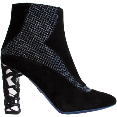 560  Cosmina Suciu Made in Italy Wildleder Stiefelette schwarz Limited Edition