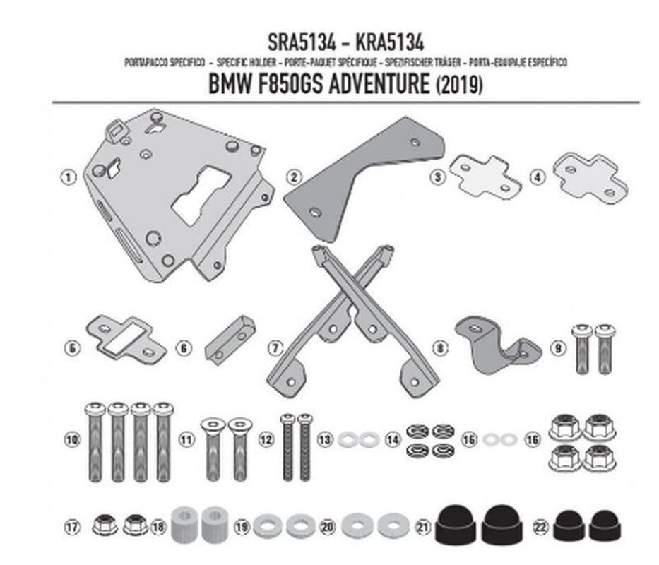 Support de valise BMW F 850GS Adventure pour partir en voyage et road trip