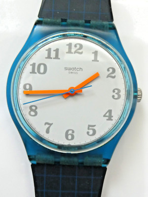 A Super 2016 Swatch Watch GS149 BACK TO SCHOOL New Battery, Exc Condition