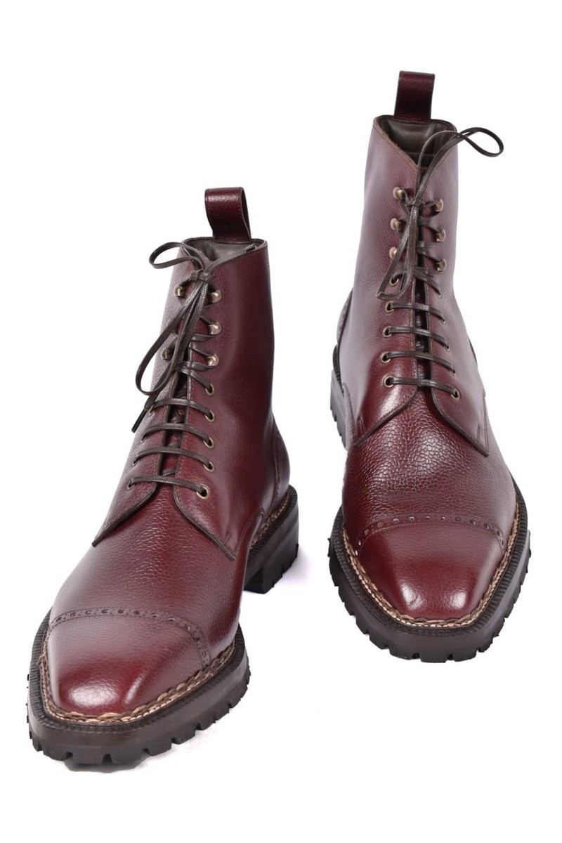 靴 namacheko Enzo Bonafe boots 43 NEW Enzo Bonafe handmade Norvegian cap toe fur lined boots