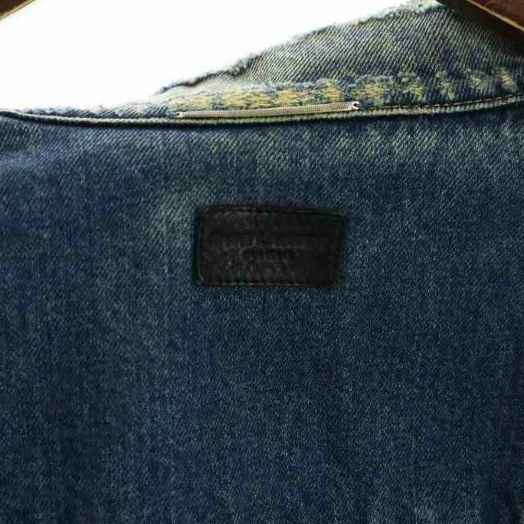 Giacca denim Saint Laurent Paris vintage 2019 distrutta G jeans manica lunga usata