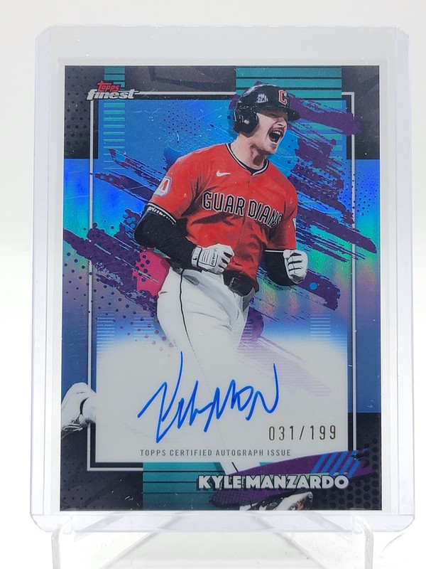 KYLE MANZARDO 2026 TOPPS FINEST AUTO SKY BLUE /199 #FA-KM GUARDIANS Q3967
