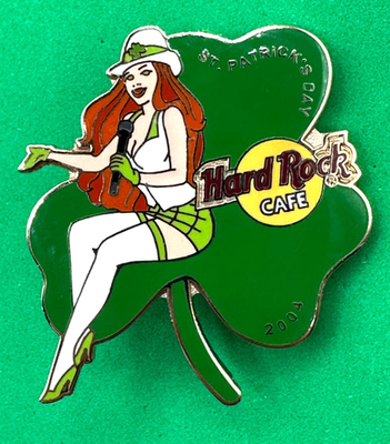 【美品・超希少】LGB LSD ROCK タンクトップ 00蜘蛛の巣グラフィック Hard Rock Cafe Pin 2004 St. Patrick's Day Sexy Shamrock Girl LE