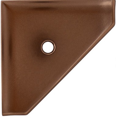 Questech 8'' Corner Shower Shelf - Lugged for New Construction Bronze