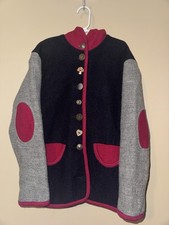 Vintage Geiger Austrian Boiled Wool Hooded Jacket Size 128 Kids7-8 