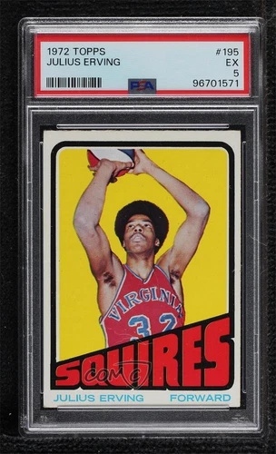 1972-73 Topps Julius Erving #195 PSA 5 Rookie RC HOF