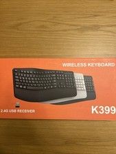 Ergonomic Full-Sized Wireless Keyboard With USB Dongle *OBC