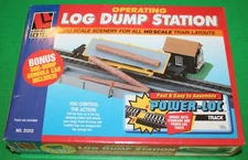Life-Like Products Part #21312 HO Scale Operating Log Dump Station with flat car