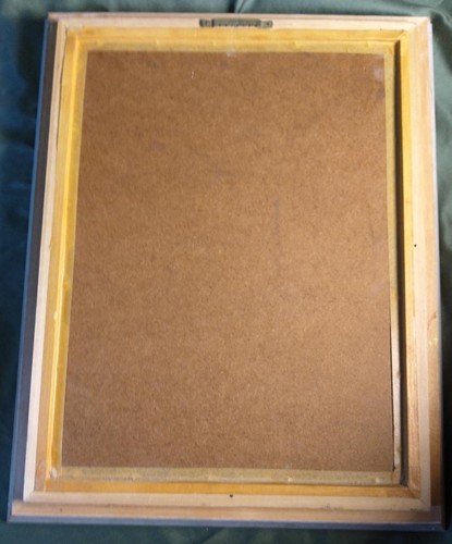 Vecchio dipinto olio vintage natura morta floreale rosso giallo artista firmato vaso fiori - Foto 10 di 12