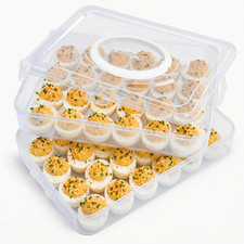 Deviled Egg Containers with Lid, Deviled Egg Carrier for 48 Eggs 