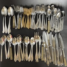 Lot of 90+ Stainless Steel Flatware Bulk Mixe...