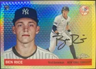 2025 Topps Chrome Platinum Anniversary Ben Rice RC Diamond Etch /55 #311