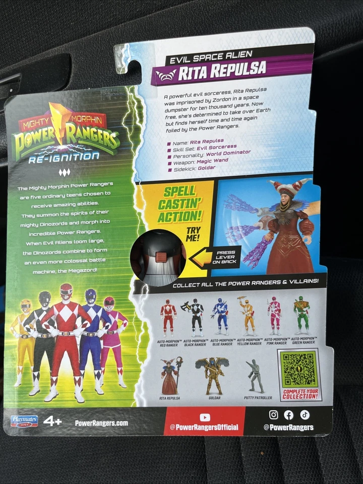 Mighty Morphin Power Rangers Evil Space Alien Rita Repulsa 可动人偶 全新 — 第 2/2 张图片