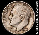 1955-D Roosevelt Dime- Silver- Scarce Better Date No Reserve #J6032