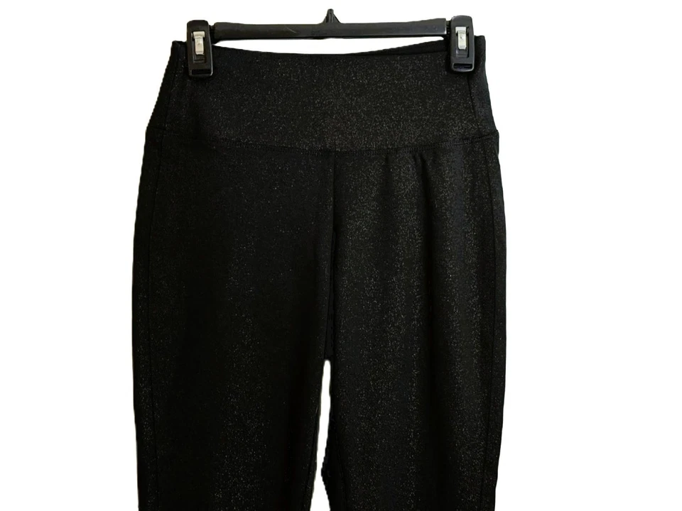 Calça Legging Feminina Elástica APT 9 Preta Metálica Tamanho P - Imagem 2 de 4