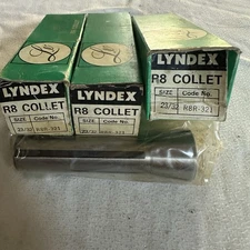 Lot Of 3 New Lyndex R8 Collets 23/32 Code No. R&R-321 Machining Tool Part