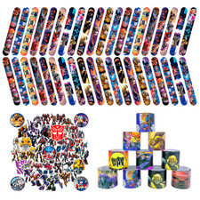 Transformers Slap Bracelets Kids Wrist Slap Bands Party Bag Filler Gift Sticker