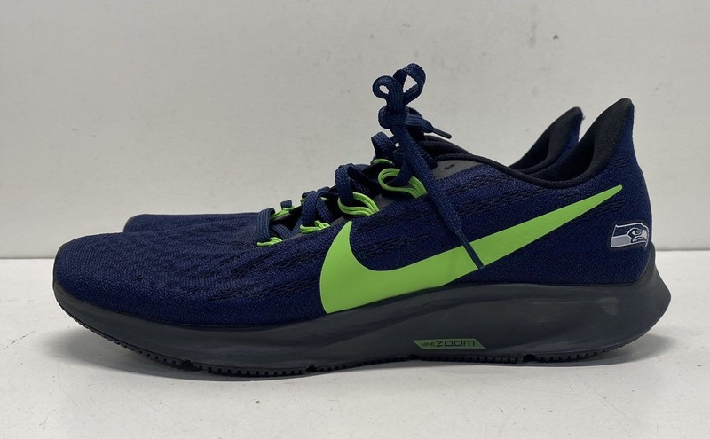 Nike Air Zoom Pegasus 36 Seahawks CT1947-400 Navy Solid Athletic Shoe Men 10